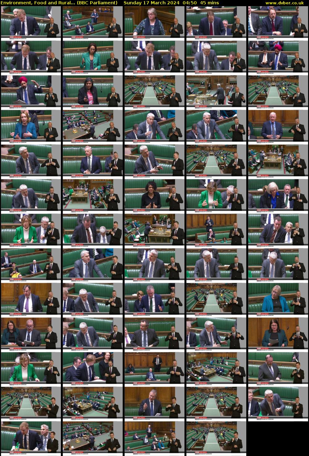 Environment, Food and Rural... (BBC Parliament) Sunday 17 March 2024 04:50 - 05:35