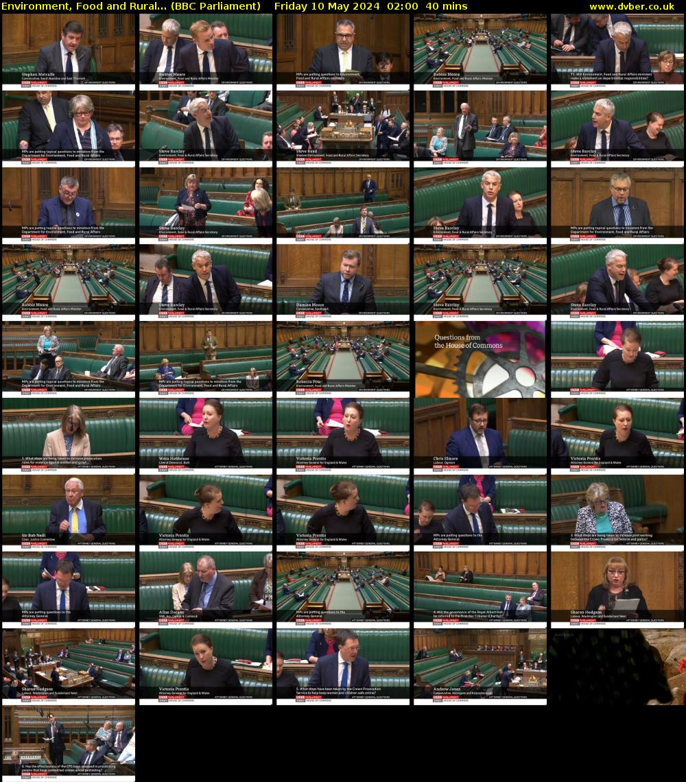 Environment, Food and Rural... (BBC Parliament) Friday 10 May 2024 02:00 - 02:40