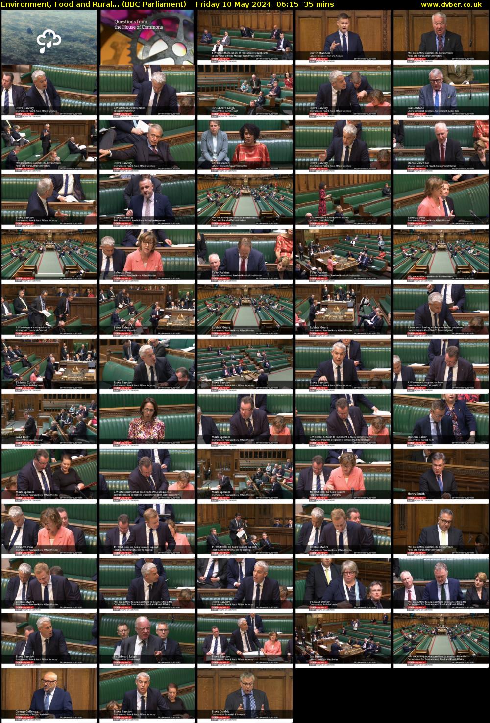 Environment, Food and Rural... (BBC Parliament) Friday 10 May 2024 06:15 - 06:50