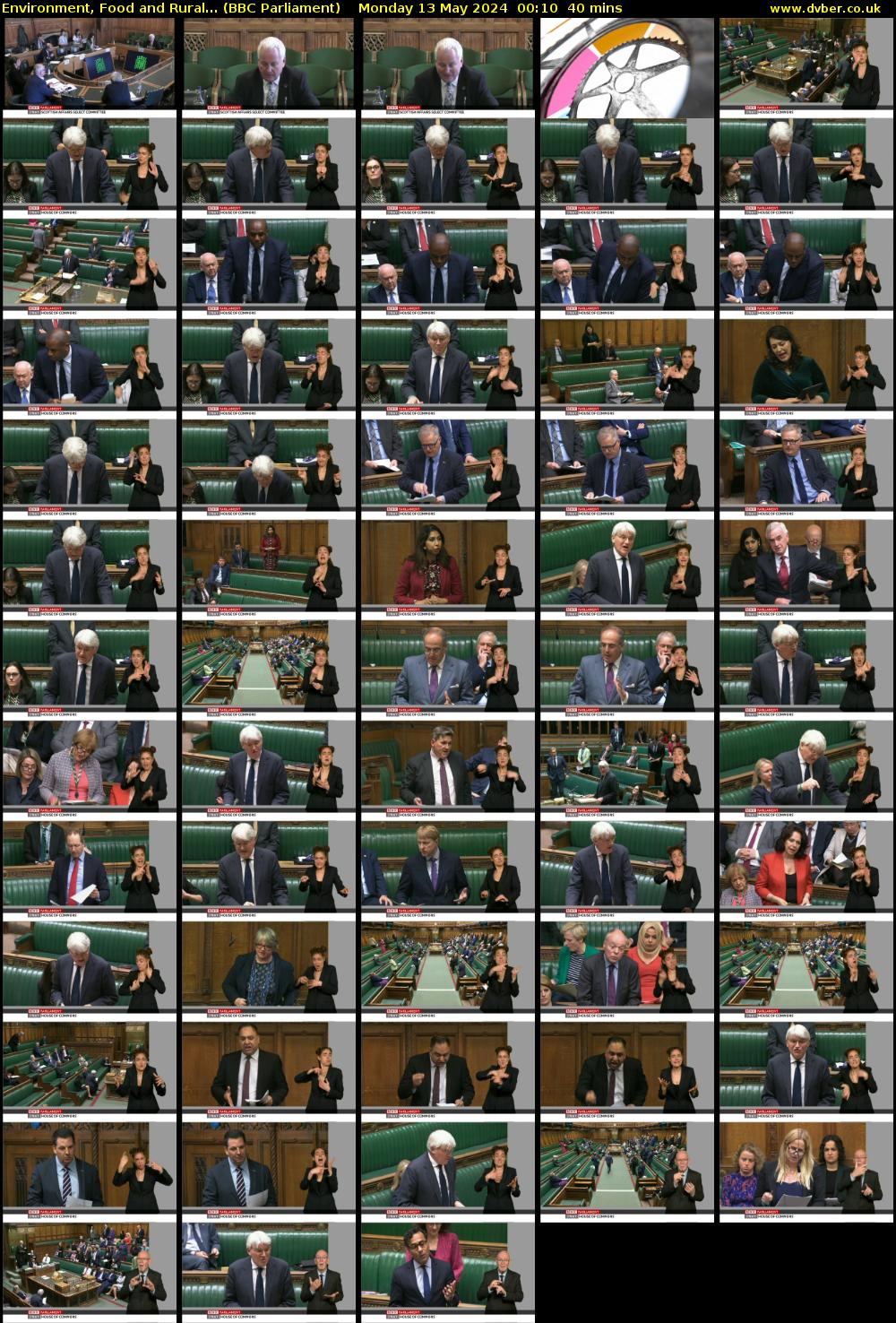 Environment, Food and Rural... (BBC Parliament) Monday 13 May 2024 00:10 - 00:50