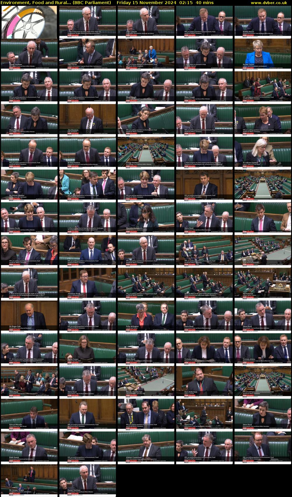 Environment, Food and Rural... (BBC Parliament) Friday 15 November 2024 02:15 - 02:55