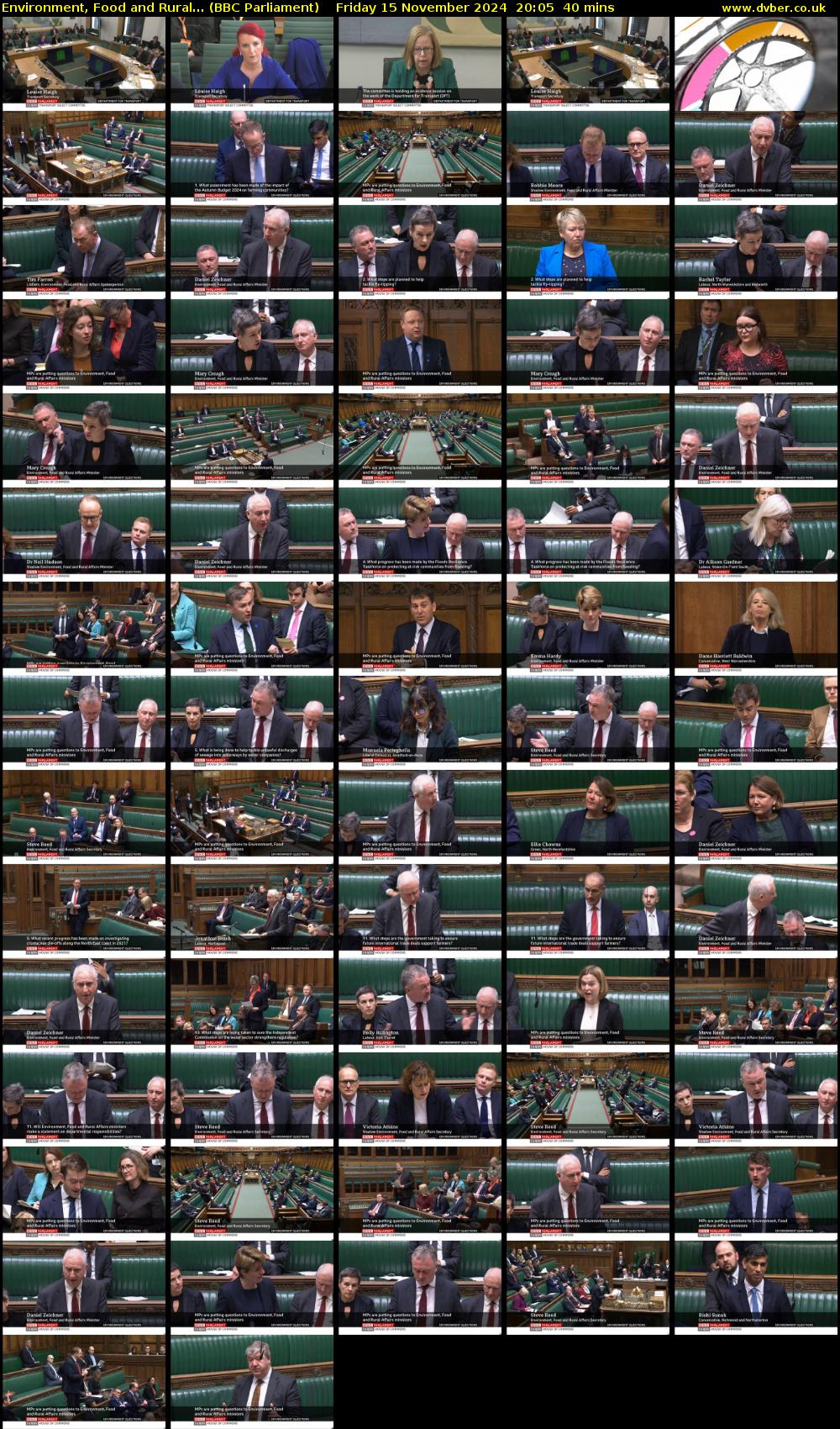 Environment, Food and Rural... (BBC Parliament) Friday 15 November 2024 20:05 - 20:45