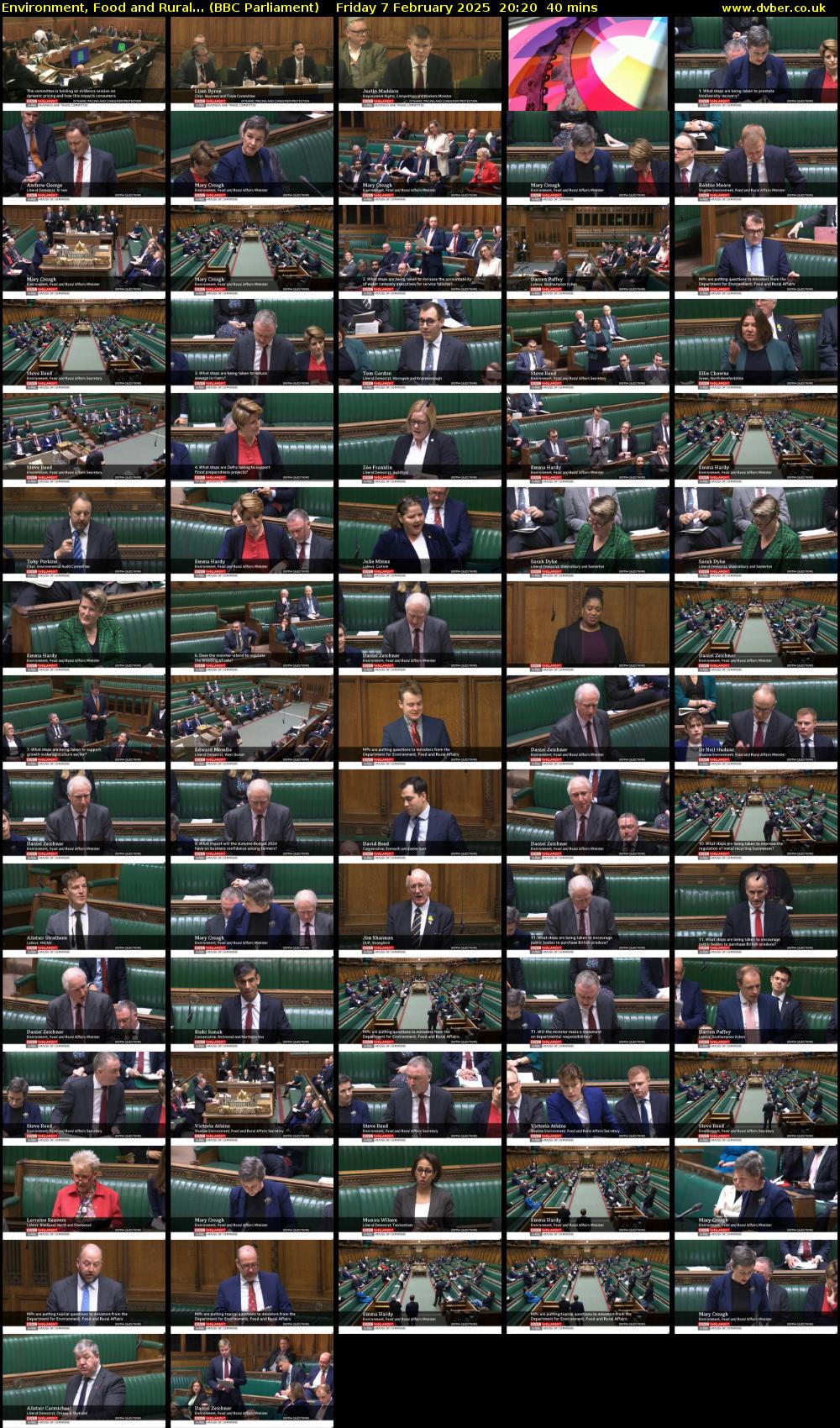 Environment, Food and Rural... (BBC Parliament) Friday 7 February 2025 20:20 - 21:00
