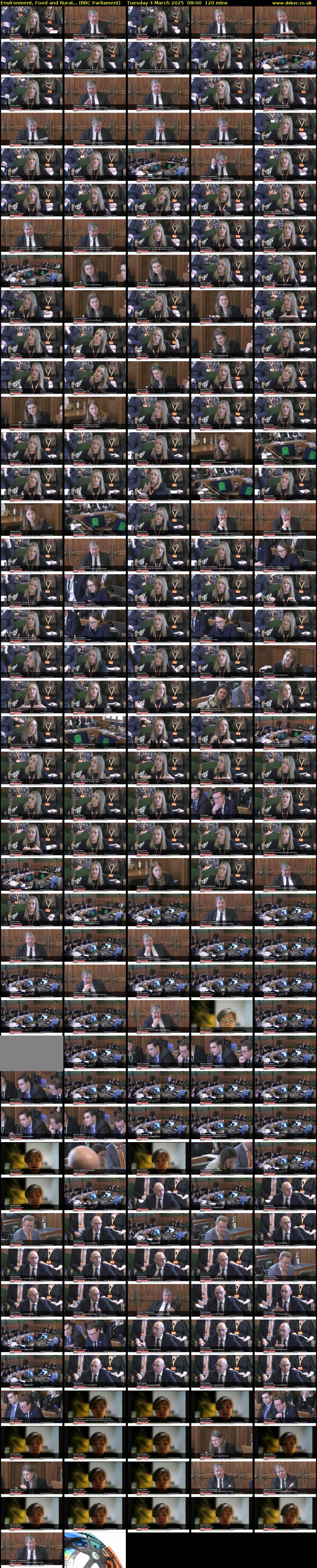 Environment, Food and Rural... (BBC Parliament) Tuesday 4 March 2025 08:00 - 10:00