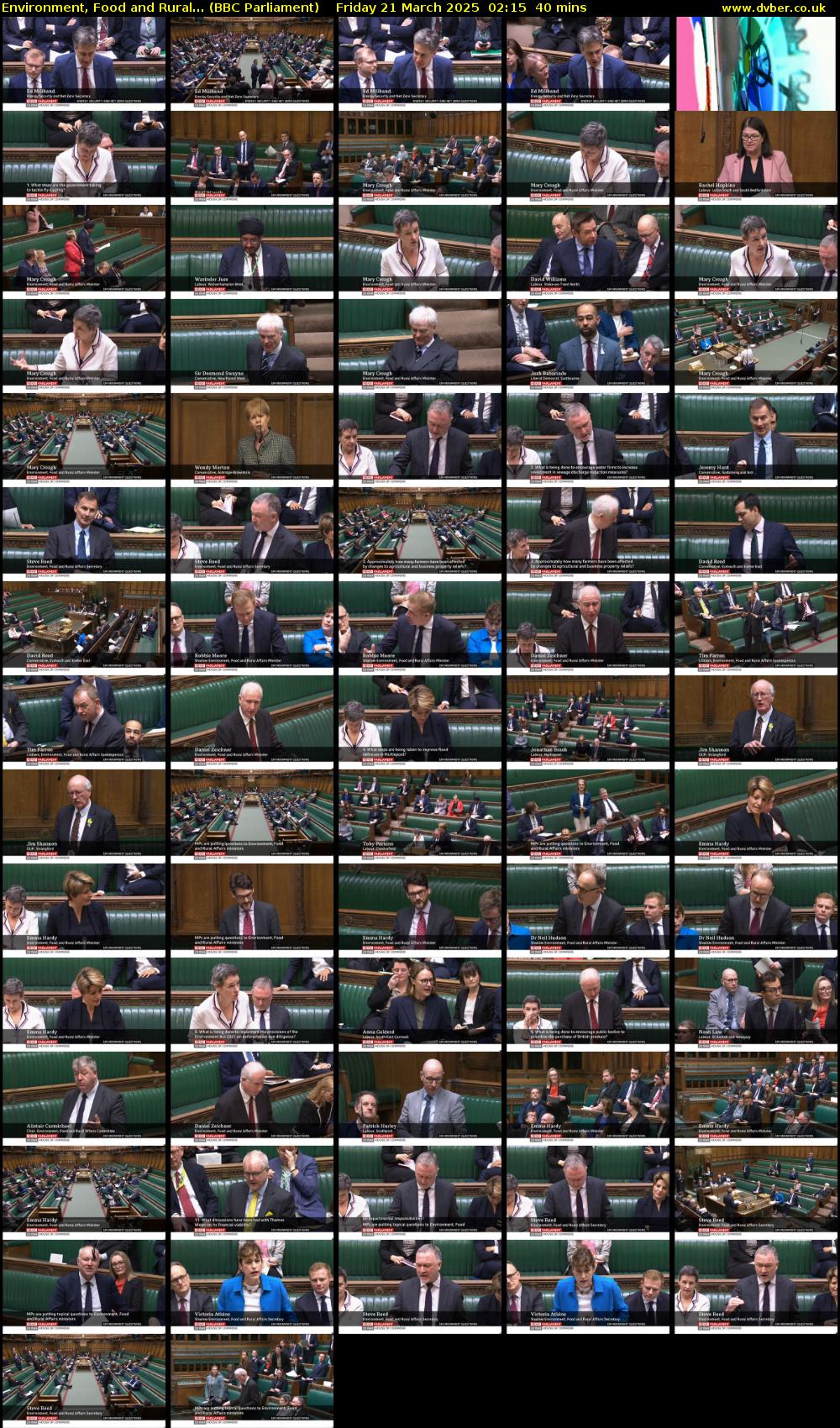 Environment, Food and Rural... (BBC Parliament) Friday 21 March 2025 02:15 - 02:55
