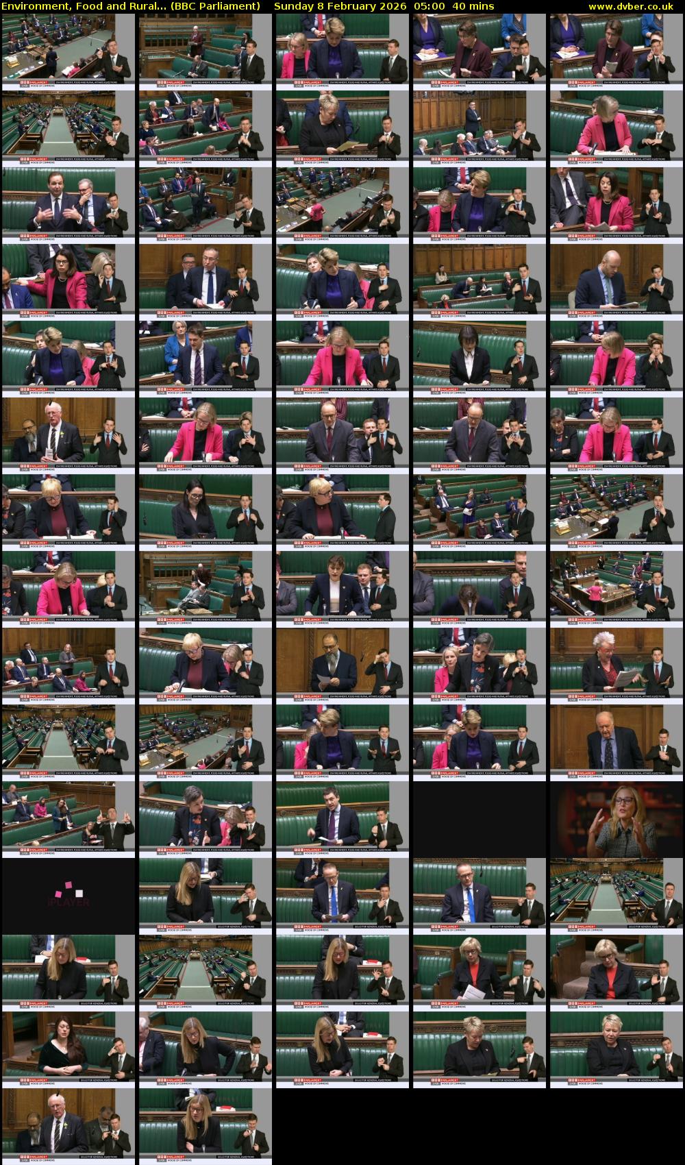 Environment, Food and Rural... (BBC Parliament) Sunday 8 February 2026 05:00 - 05:40