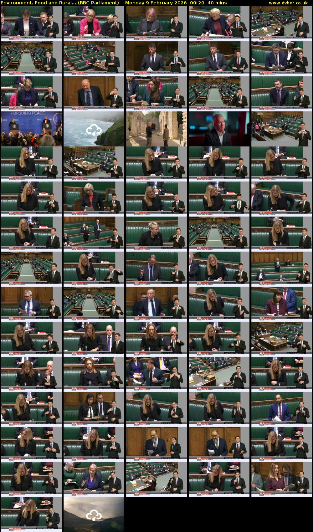 Environment, Food and Rural... (BBC Parliament) Monday 9 February 2026 00:20 - 01:00