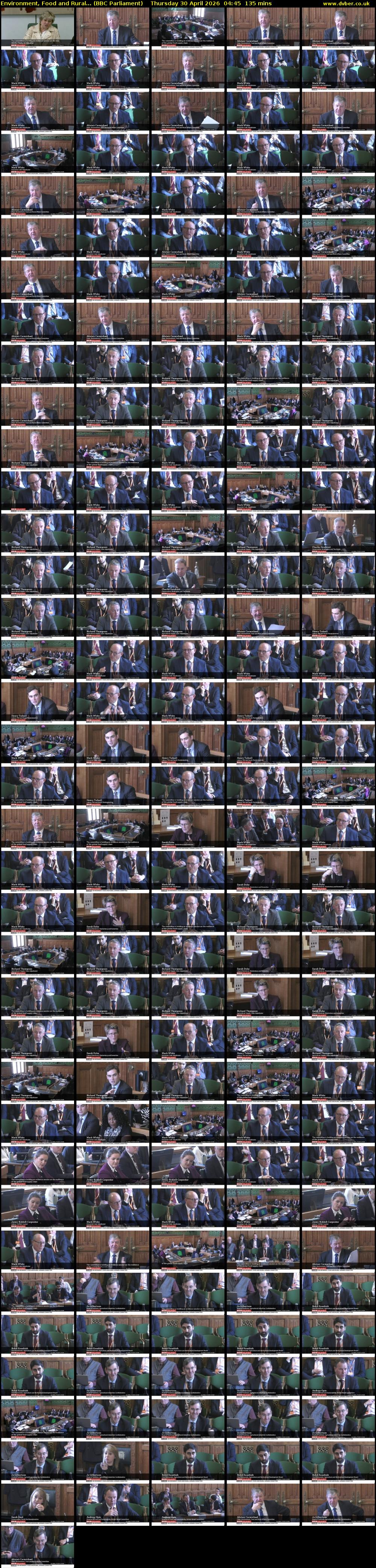 Environment, Food and Rural... (BBC Parliament) Thursday 30 April 2026 04:45 - 07:00