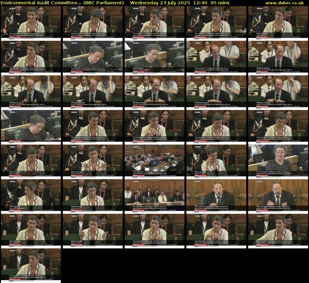 Environmental Audit Committee... (BBC Parliament) Wednesday 23 July 2025 12:40 - 14:15