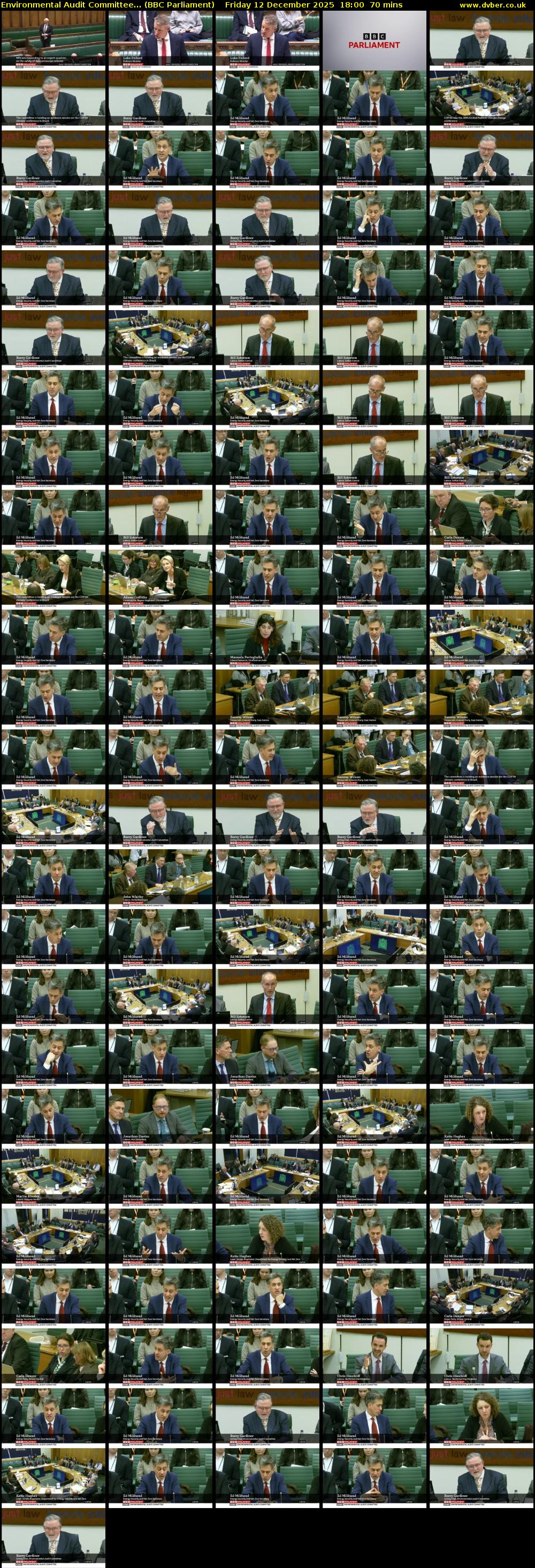 Environmental Audit Committee... (BBC Parliament) Friday 12 December 2025 18:00 - 19:10