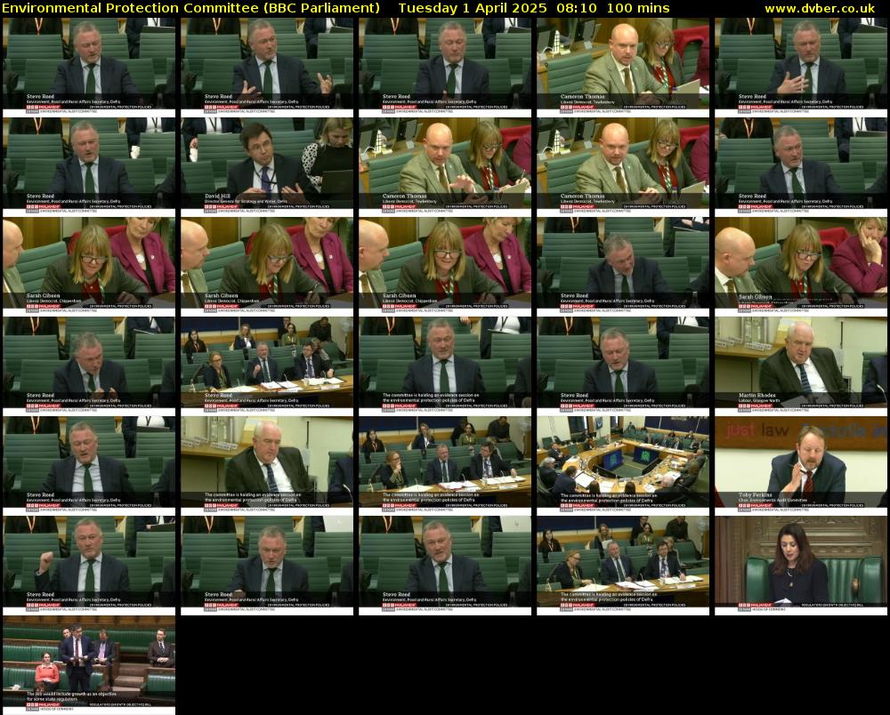 Environmental Protection Committee (BBC Parliament) Tuesday 1 April 2025 08:10 - 09:50