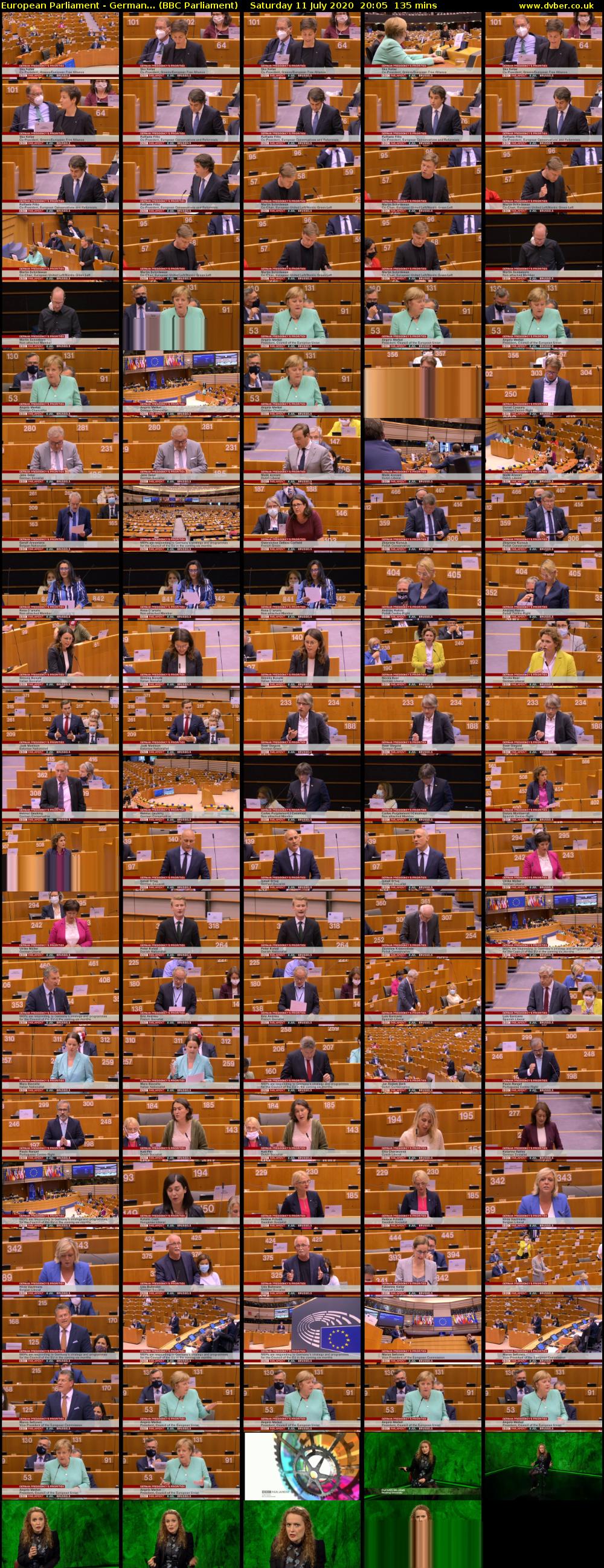 European Parliament - German... (BBC Parliament) Saturday 11 July 2020 20:05 - 22:20