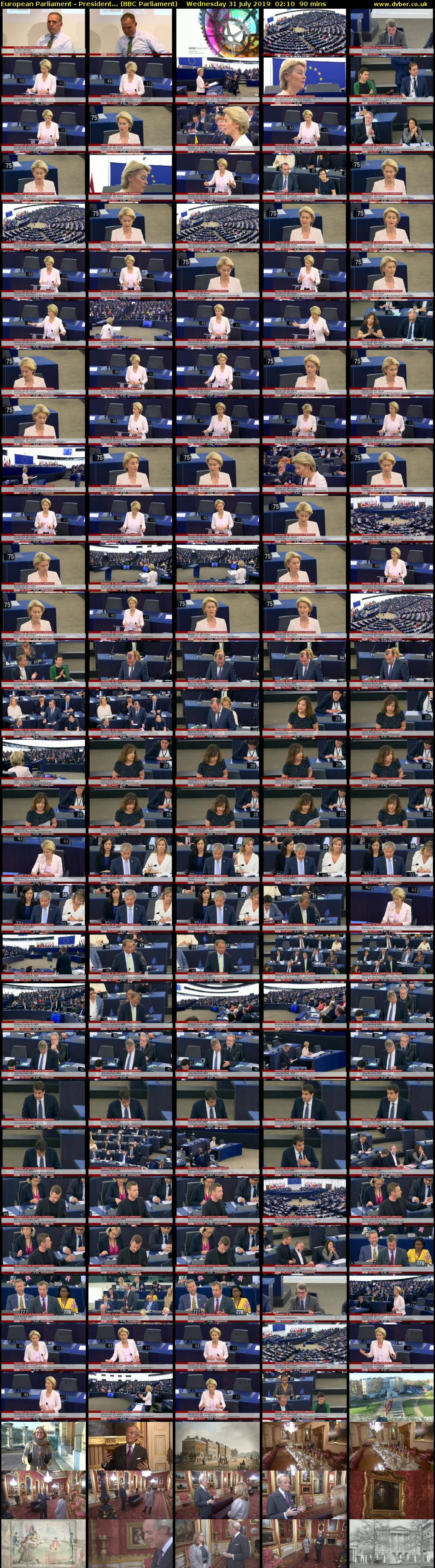 European Parliament - President... (BBC Parliament) Wednesday 31 July 2019 02:10 - 03:40