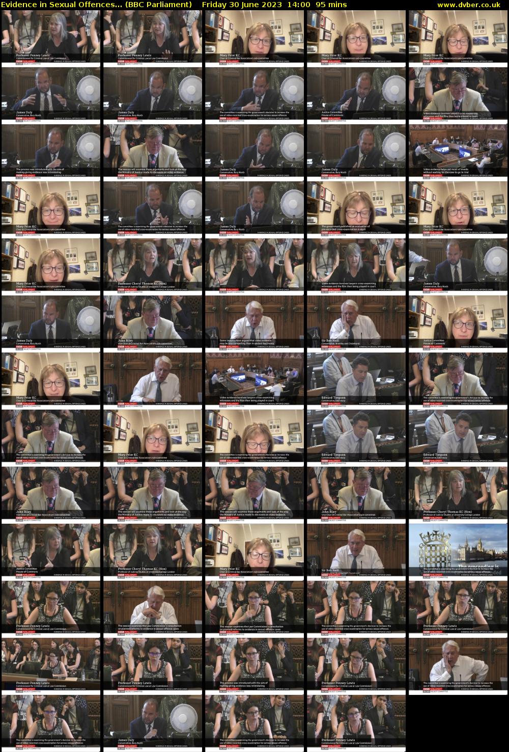 Evidence in Sexual Offences... (BBC Parliament) Friday 30 June 2023 14:00 - 15:35