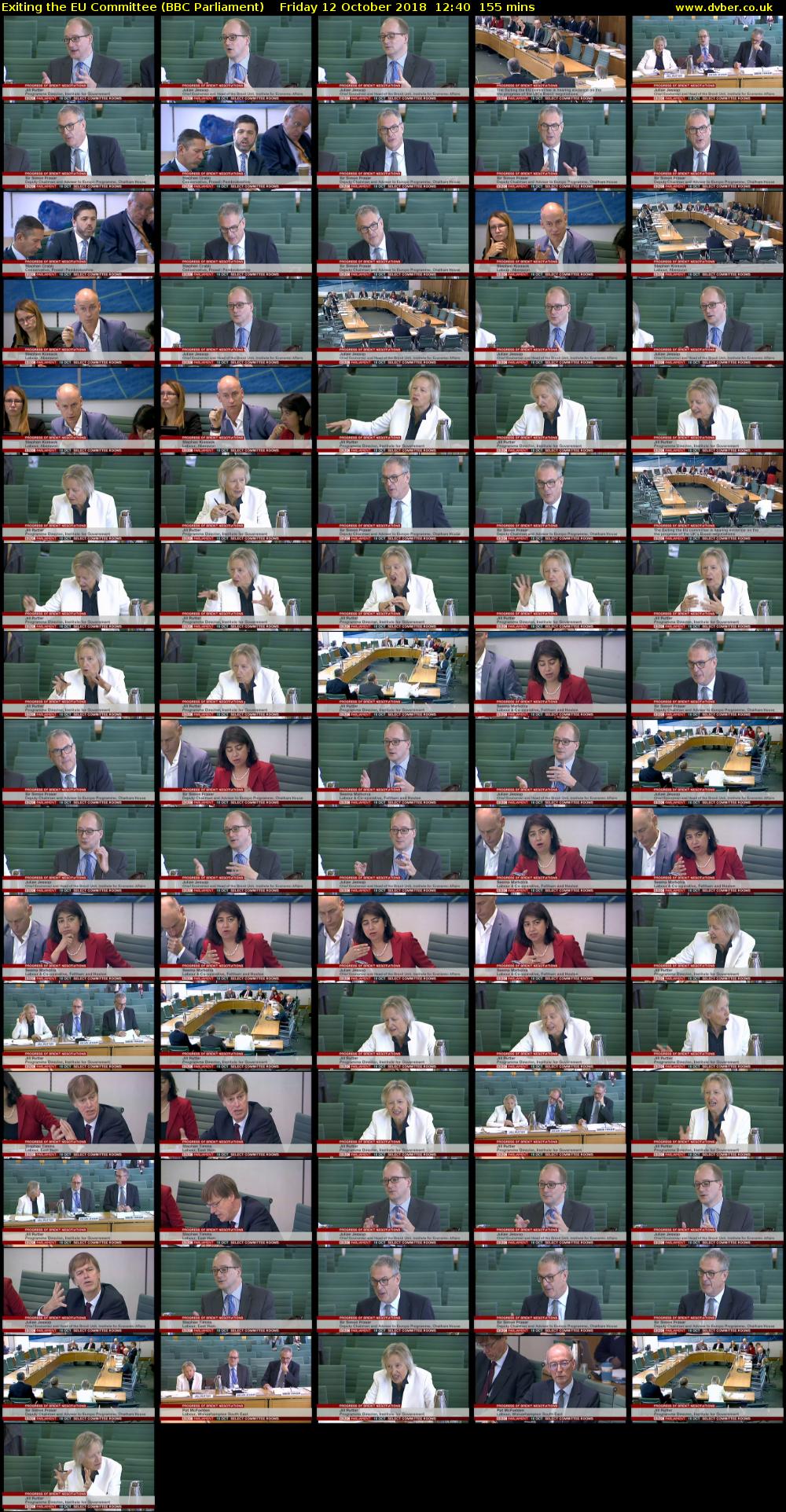 Exiting the EU Committee (BBC Parliament) Friday 12 October 2018 12:40 - 15:15