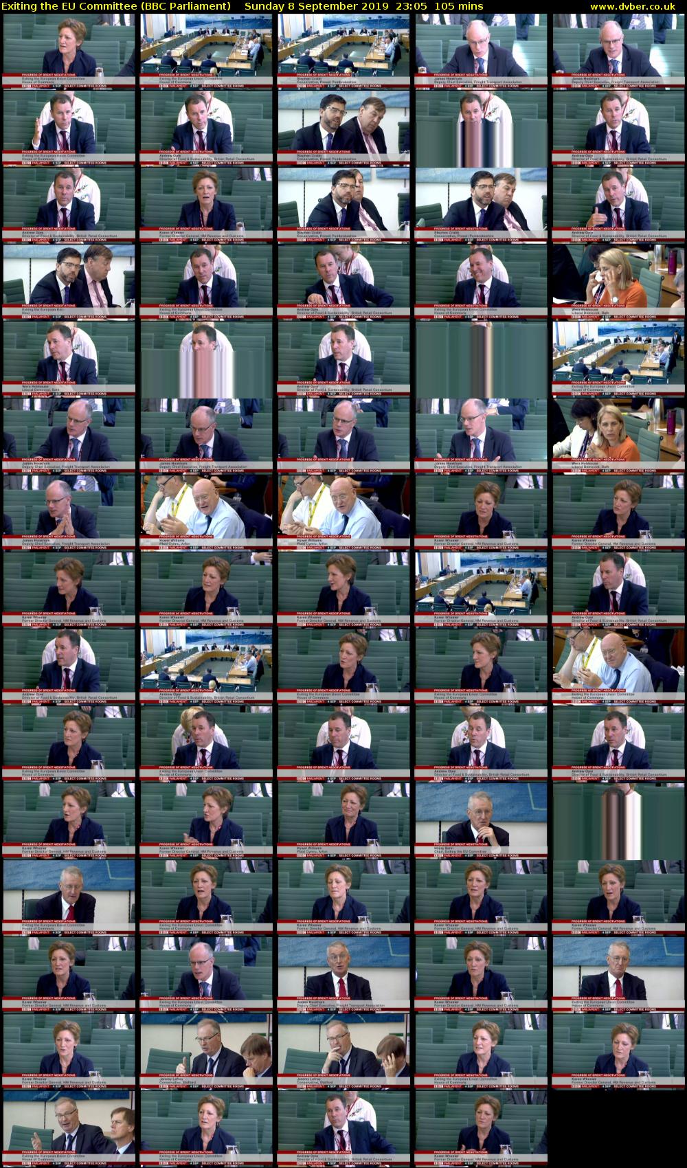 Exiting the EU Committee (BBC Parliament) Sunday 8 September 2019 23:05 - 00:50