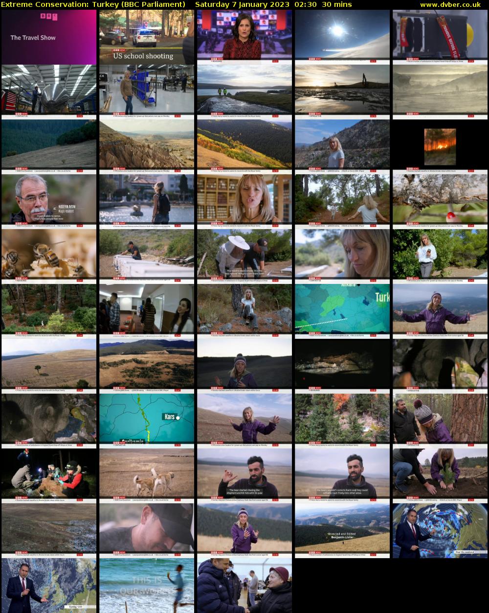 Extreme Conservation: Turkey (BBC Parliament) Saturday 7 January 2023 02:30 - 03:00