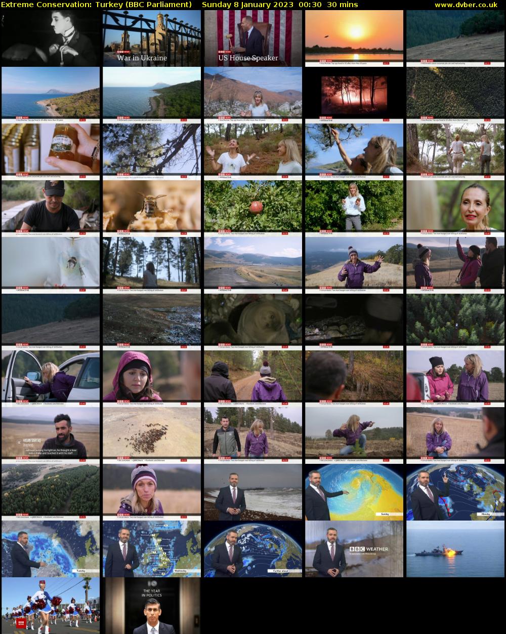 Extreme Conservation: Turkey (BBC Parliament) Sunday 8 January 2023 00:30 - 01:00