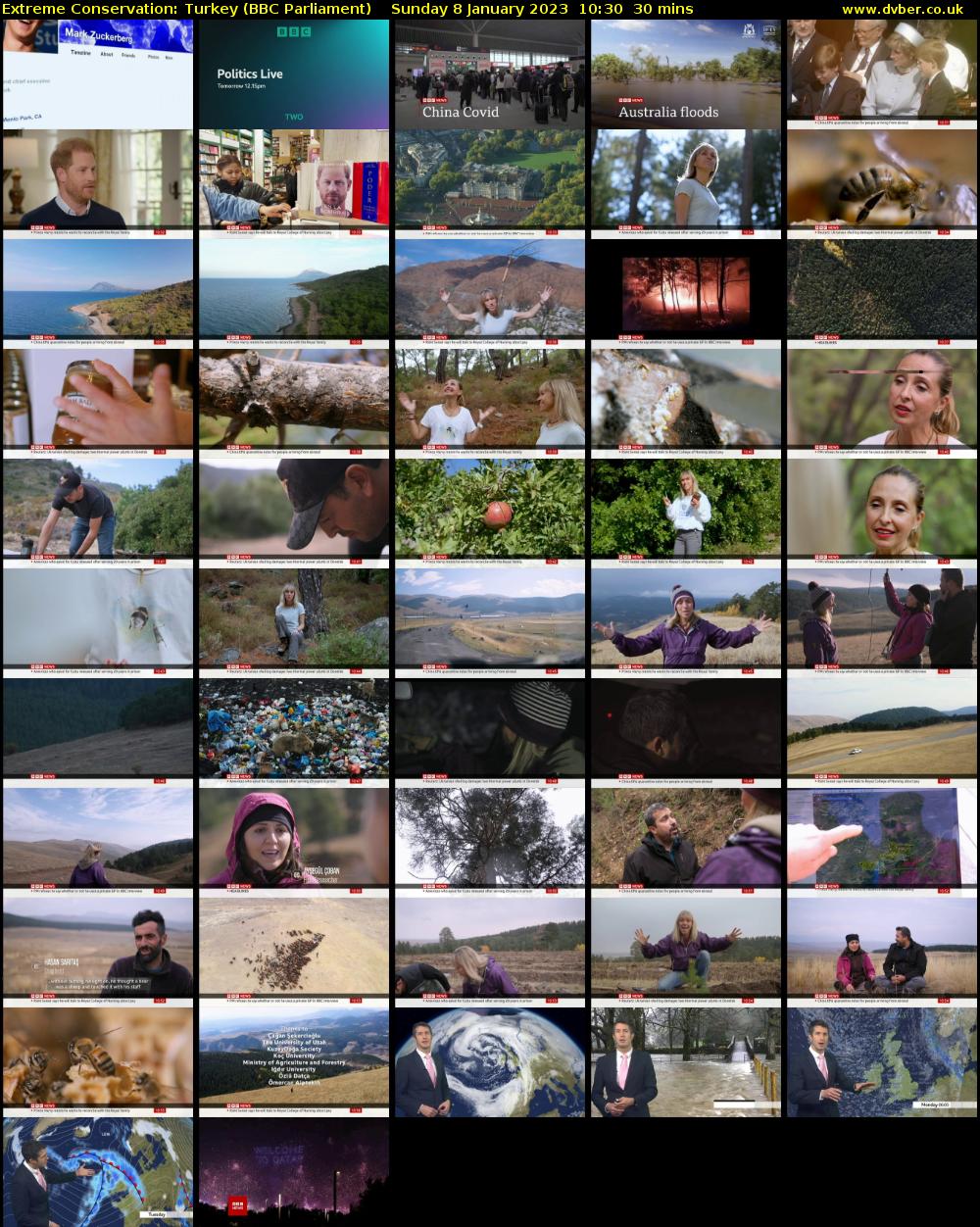 Extreme Conservation: Turkey (BBC Parliament) Sunday 8 January 2023 10:30 - 11:00