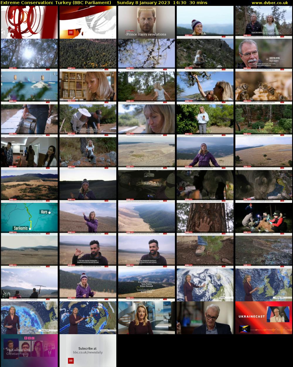Extreme Conservation: Turkey (BBC Parliament) Sunday 8 January 2023 14:30 - 15:00