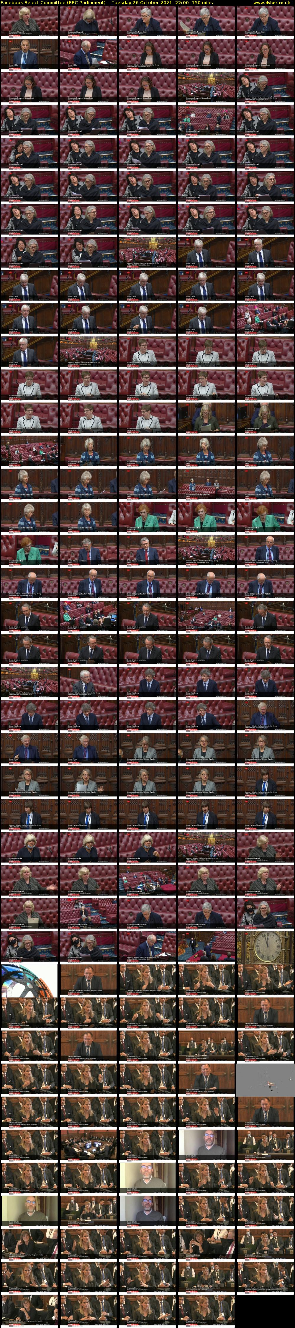 Facebook Select Committee (BBC Parliament) Tuesday 26 October 2021 22:00 - 00:30