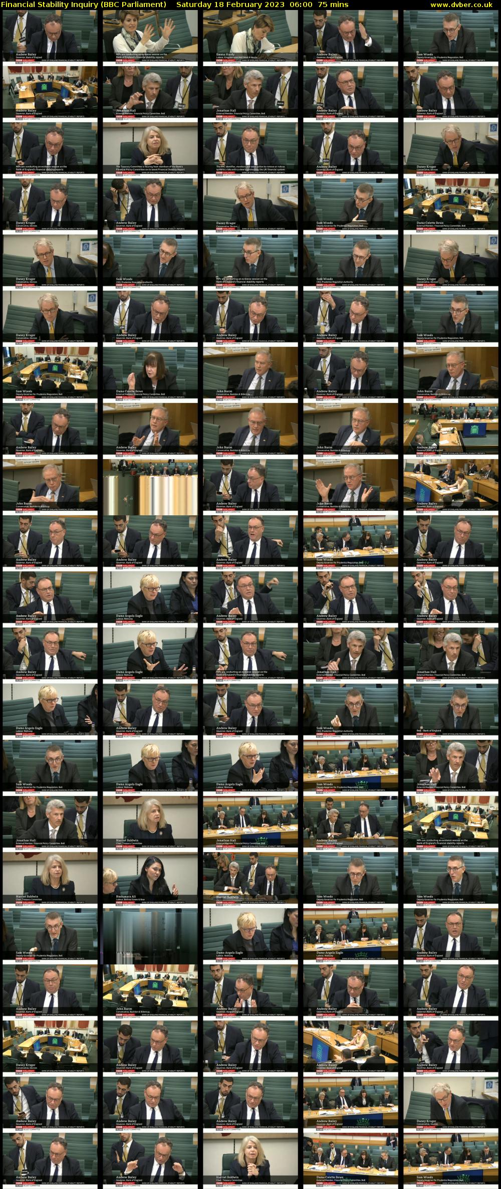 Financial Stability Inquiry (BBC Parliament) Saturday 18 February 2023 06:00 - 07:15