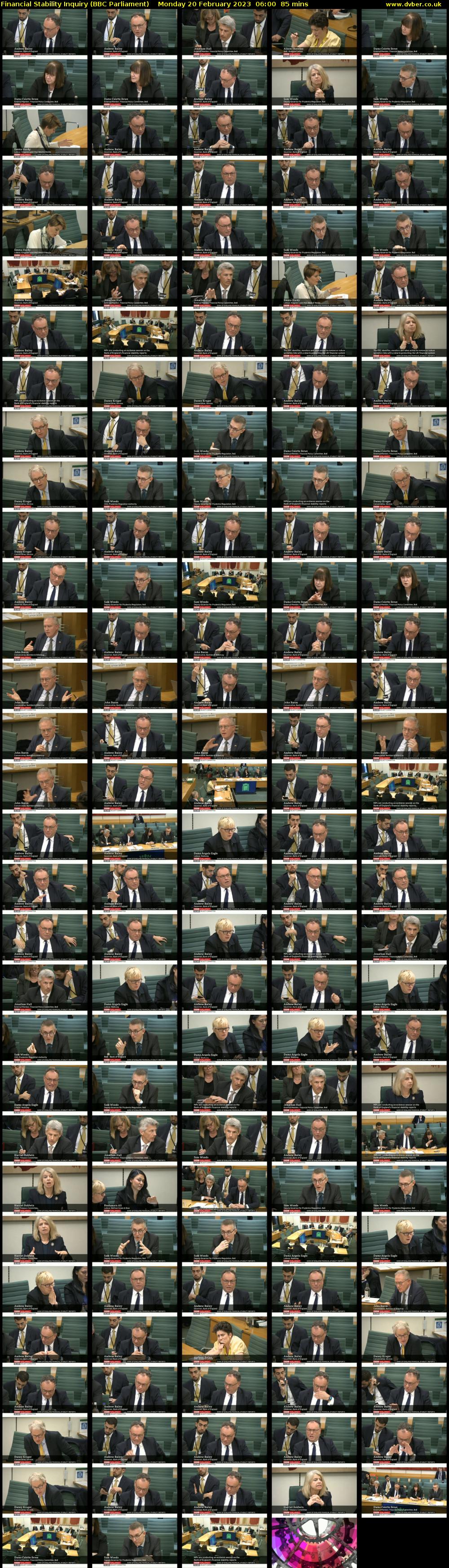 Financial Stability Inquiry (BBC Parliament) Monday 20 February 2023 06:00 - 07:25