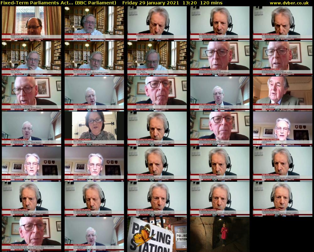 Fixed-Term Parliaments Act... (BBC Parliament) Friday 29 January 2021 13:20 - 15:20