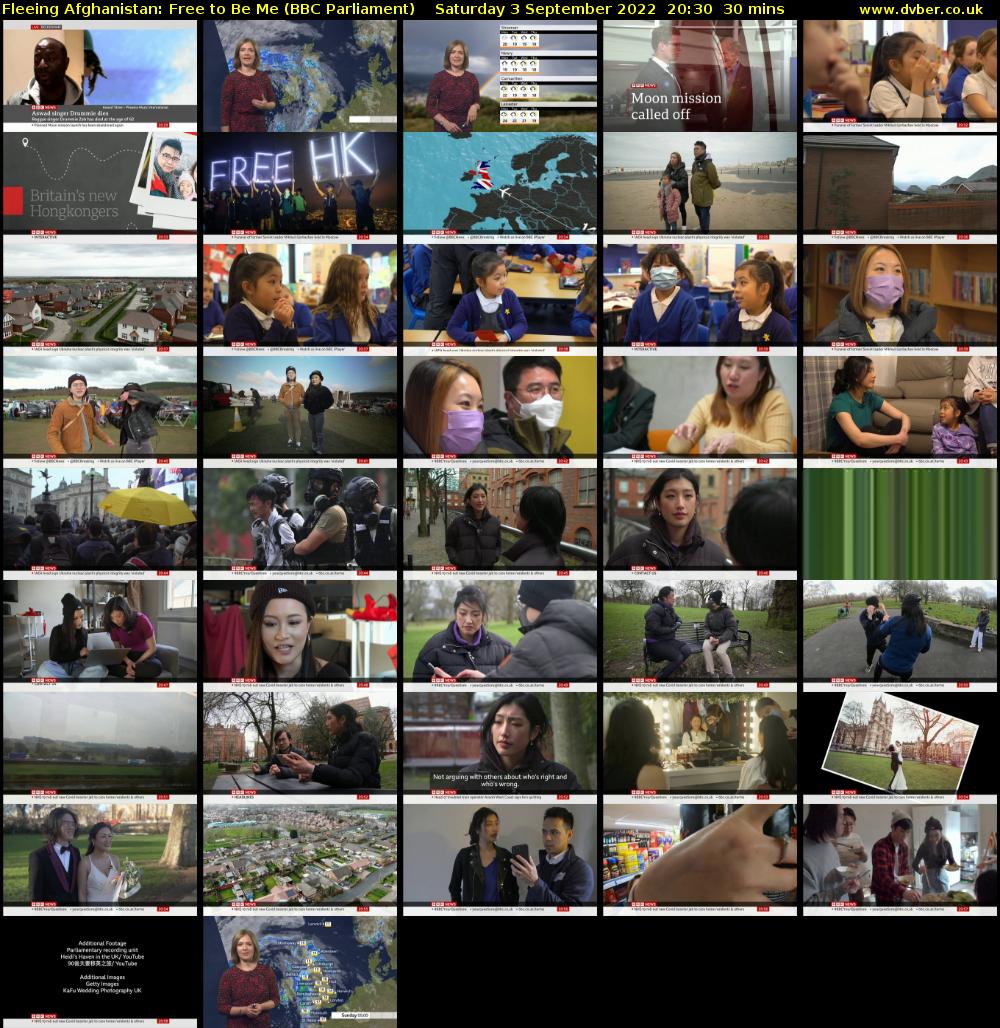 Fleeing Afghanistan: Free to Be Me (BBC Parliament) Saturday 3 September 2022 20:30 - 21:00
