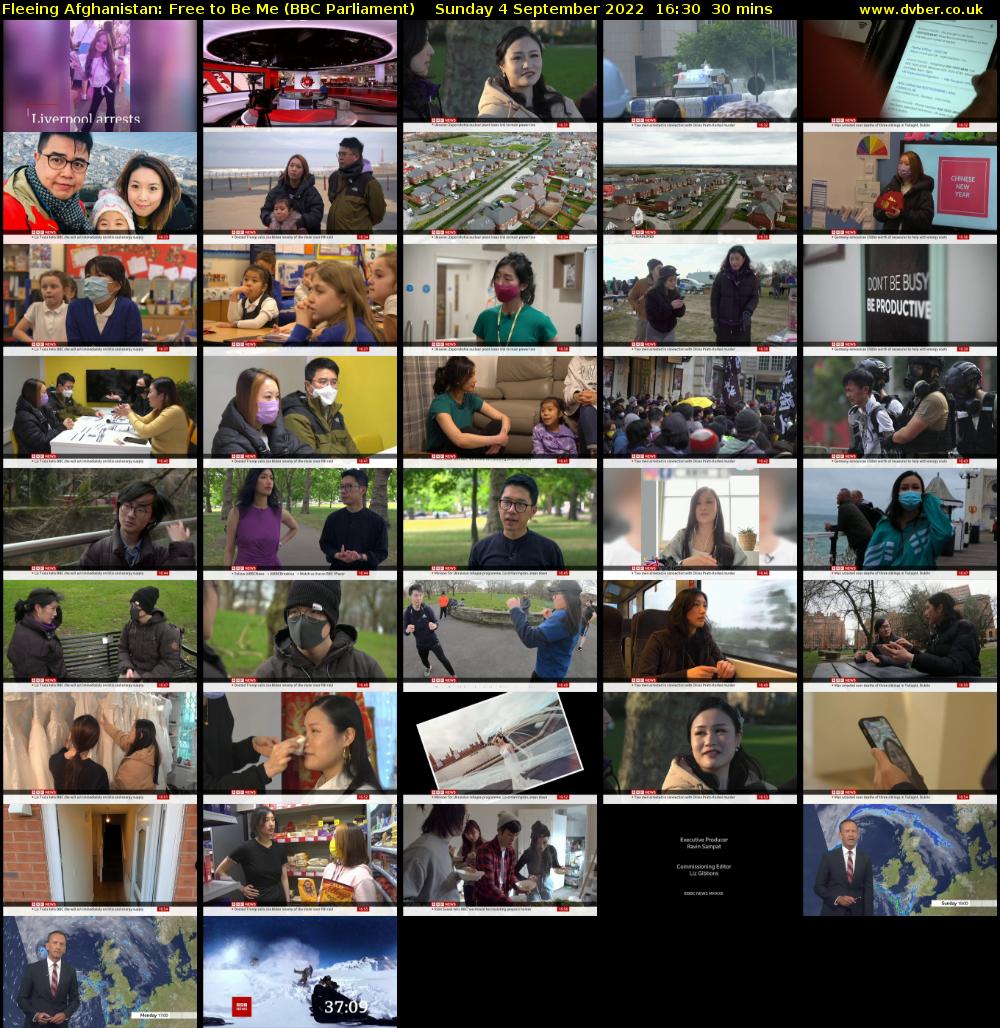Fleeing Afghanistan: Free to Be Me (BBC Parliament) Sunday 4 September 2022 16:30 - 17:00