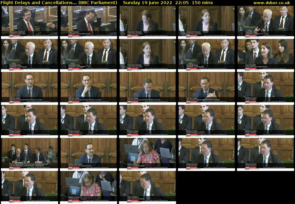 Flight Delays and Cancellations... (BBC Parliament) Sunday 19 June 2022 22:05 - 00:35