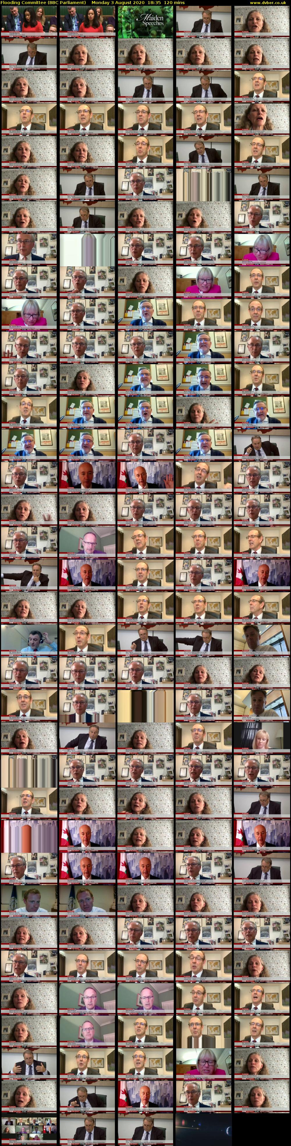 Flooding Committee (BBC Parliament) Monday 3 August 2020 18:35 - 20:35