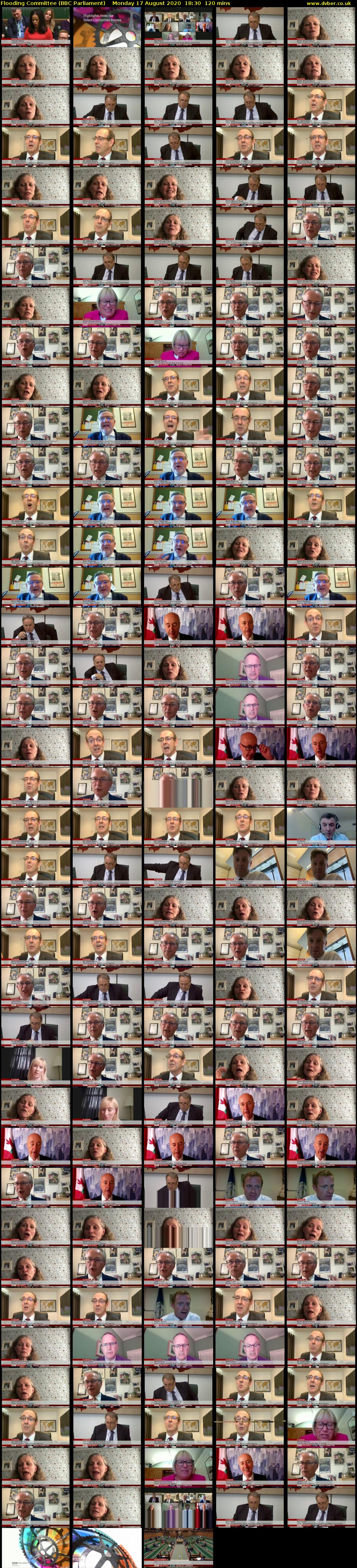 Flooding Committee (BBC Parliament) Monday 17 August 2020 18:30 - 20:30