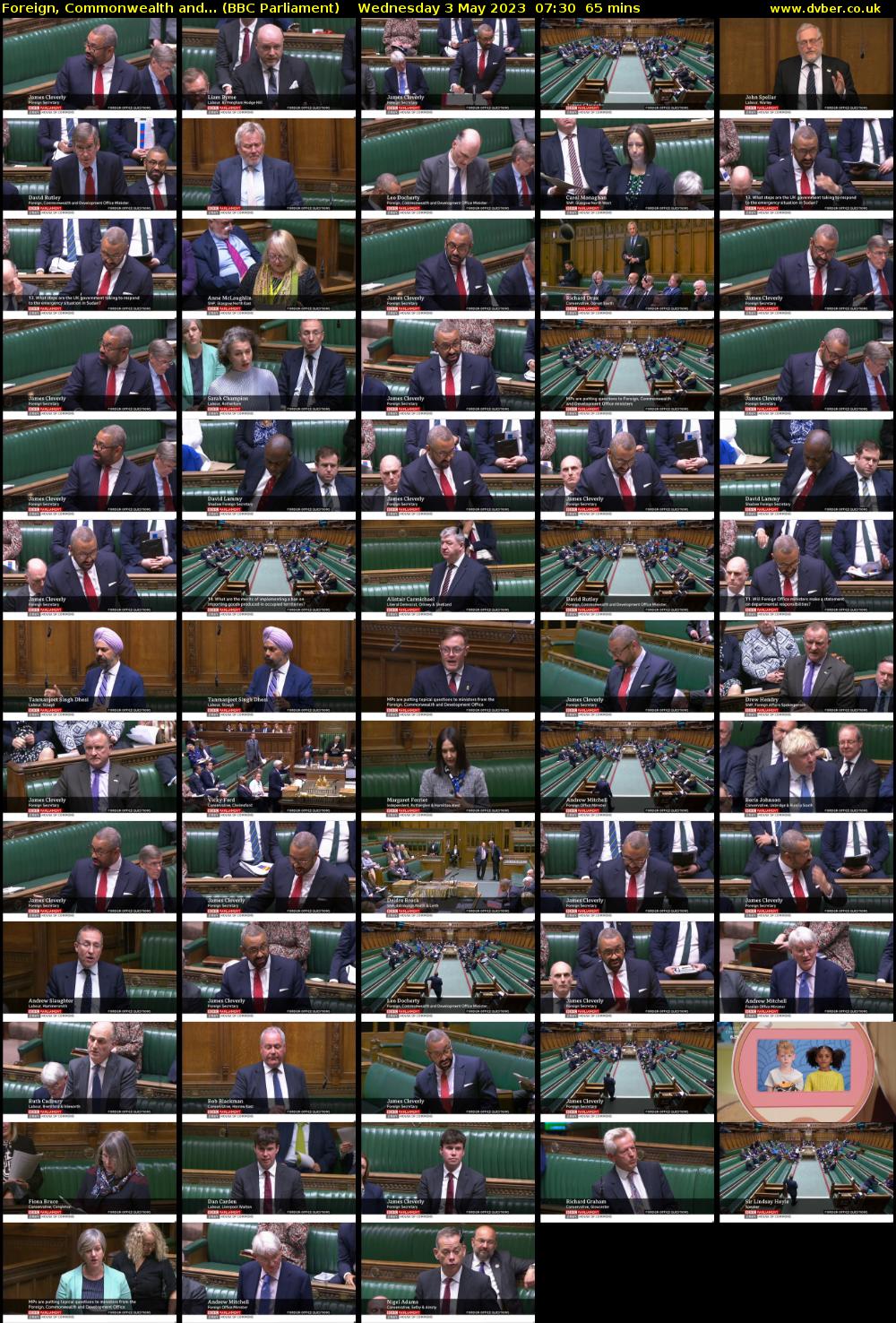 Foreign, Commonwealth and... (BBC Parliament) Wednesday 3 May 2023 07:30 - 08:35