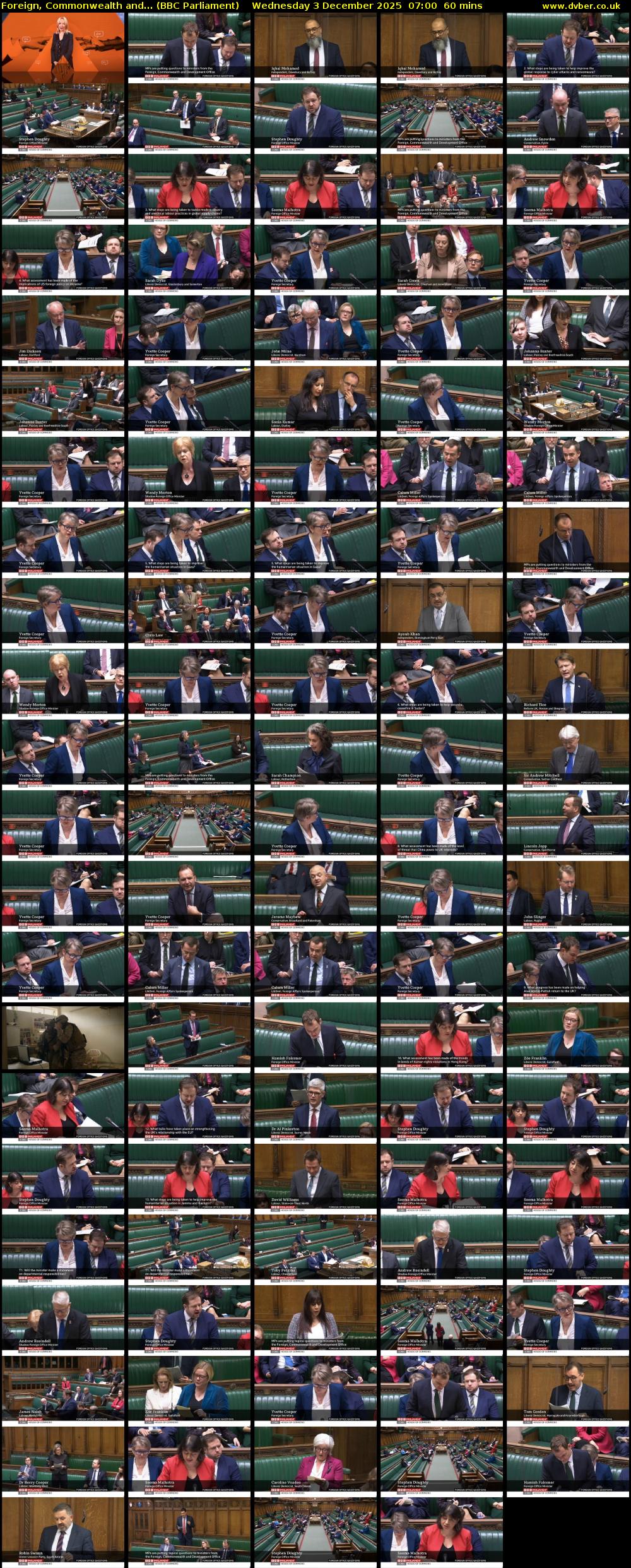 Foreign, Commonwealth and... (BBC Parliament) Wednesday 3 December 2025 07:00 - 08:00