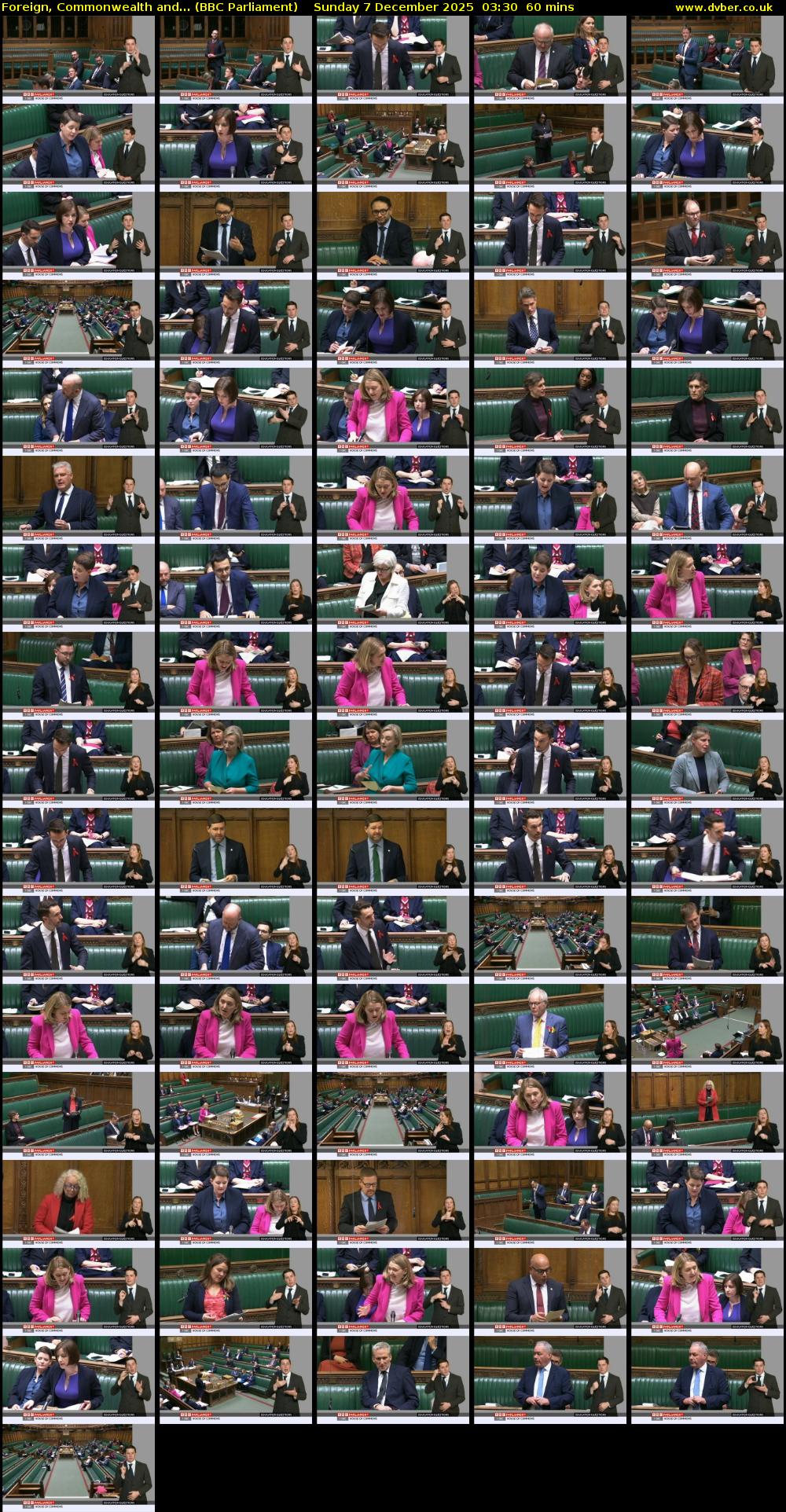 Foreign, Commonwealth and... (BBC Parliament) Sunday 7 December 2025 03:30 - 04:30