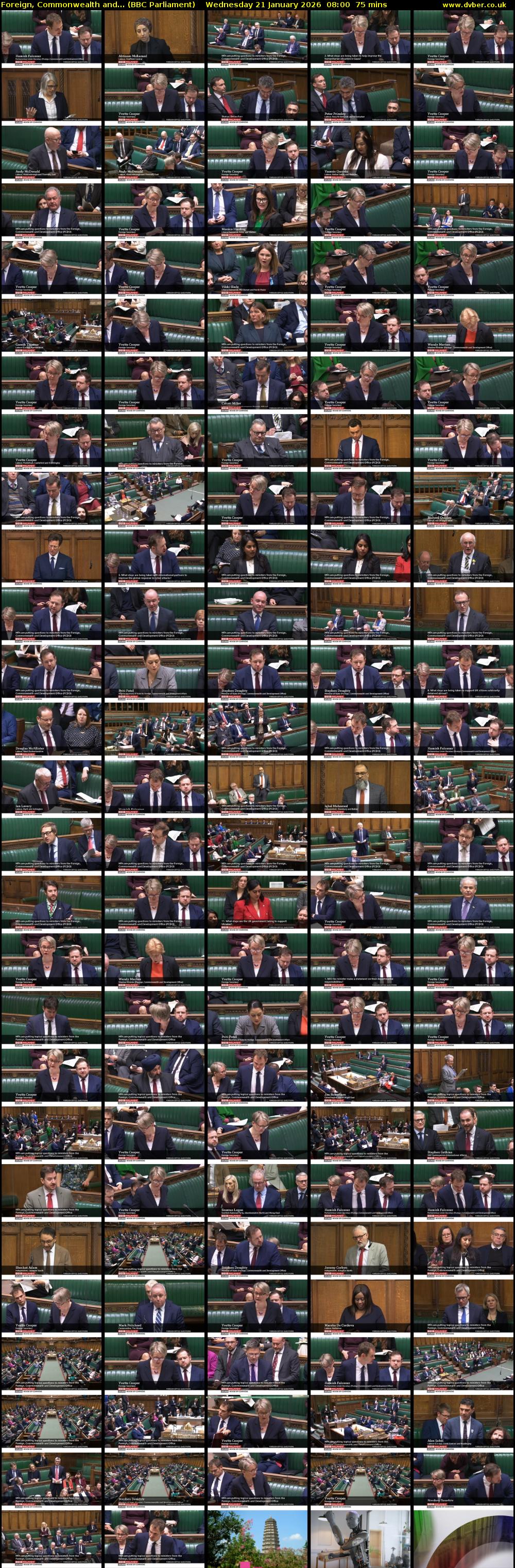 Foreign, Commonwealth and... (BBC Parliament) Wednesday 21 January 2026 08:00 - 09:15