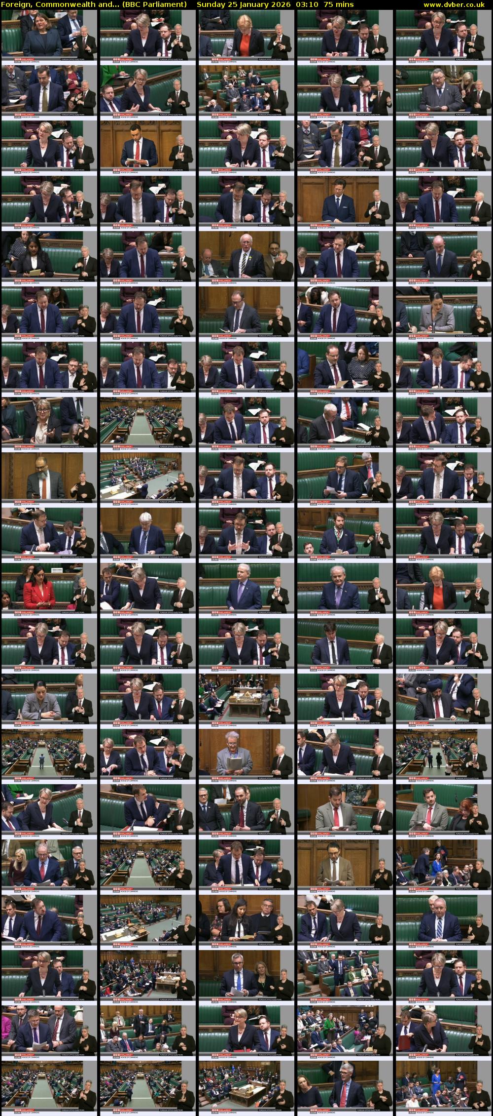 Foreign, Commonwealth and... (BBC Parliament) Sunday 25 January 2026 03:10 - 04:25