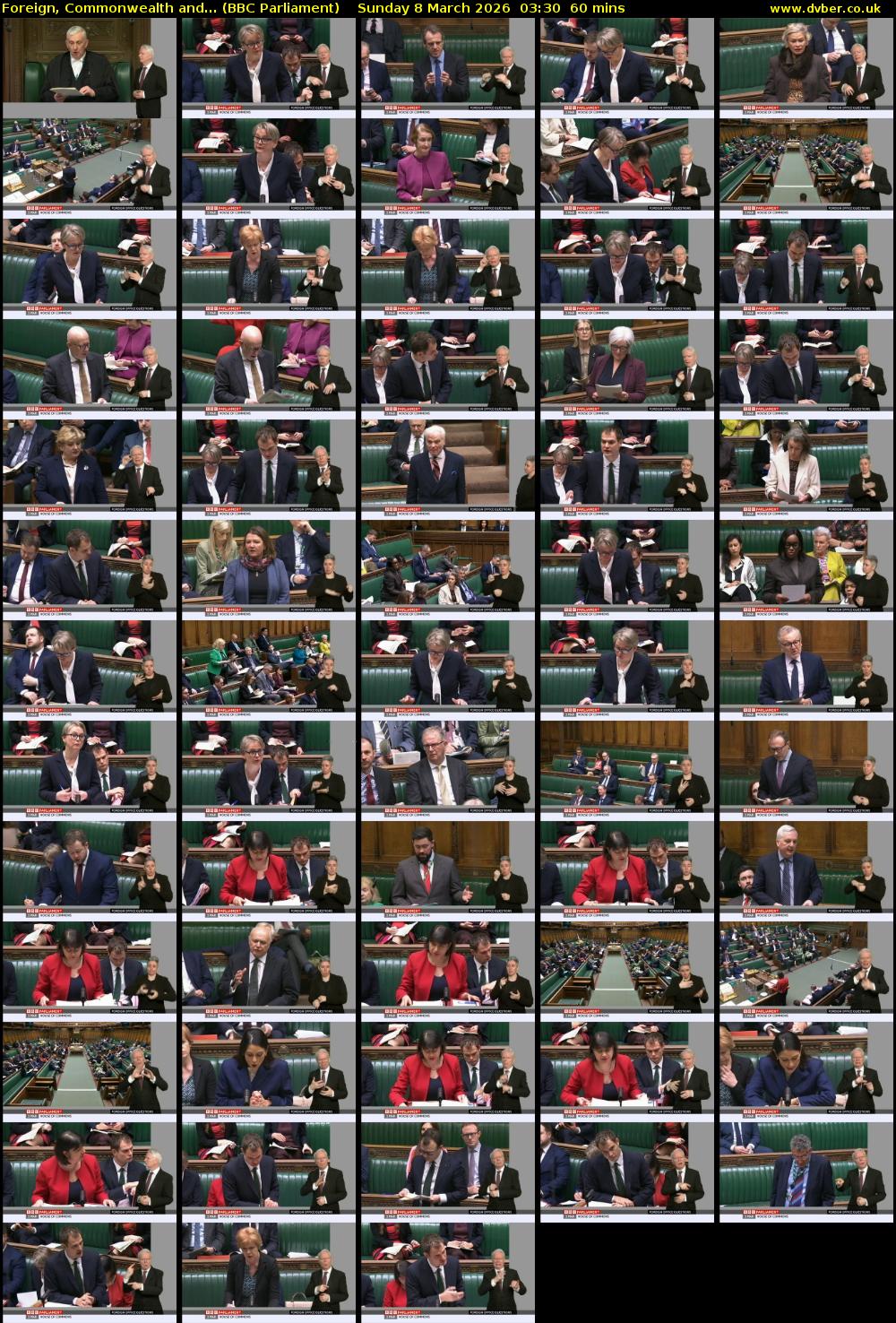 Foreign, Commonwealth and... (BBC Parliament) Sunday 8 March 2026 03:30 - 04:30
