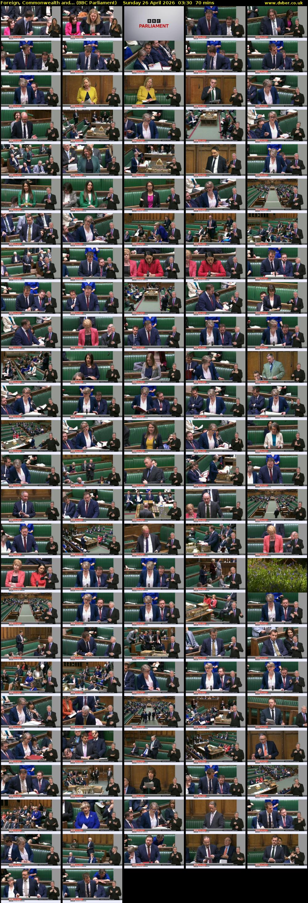 Foreign, Commonwealth and... (BBC Parliament) Sunday 26 April 2026 03:30 - 04:40