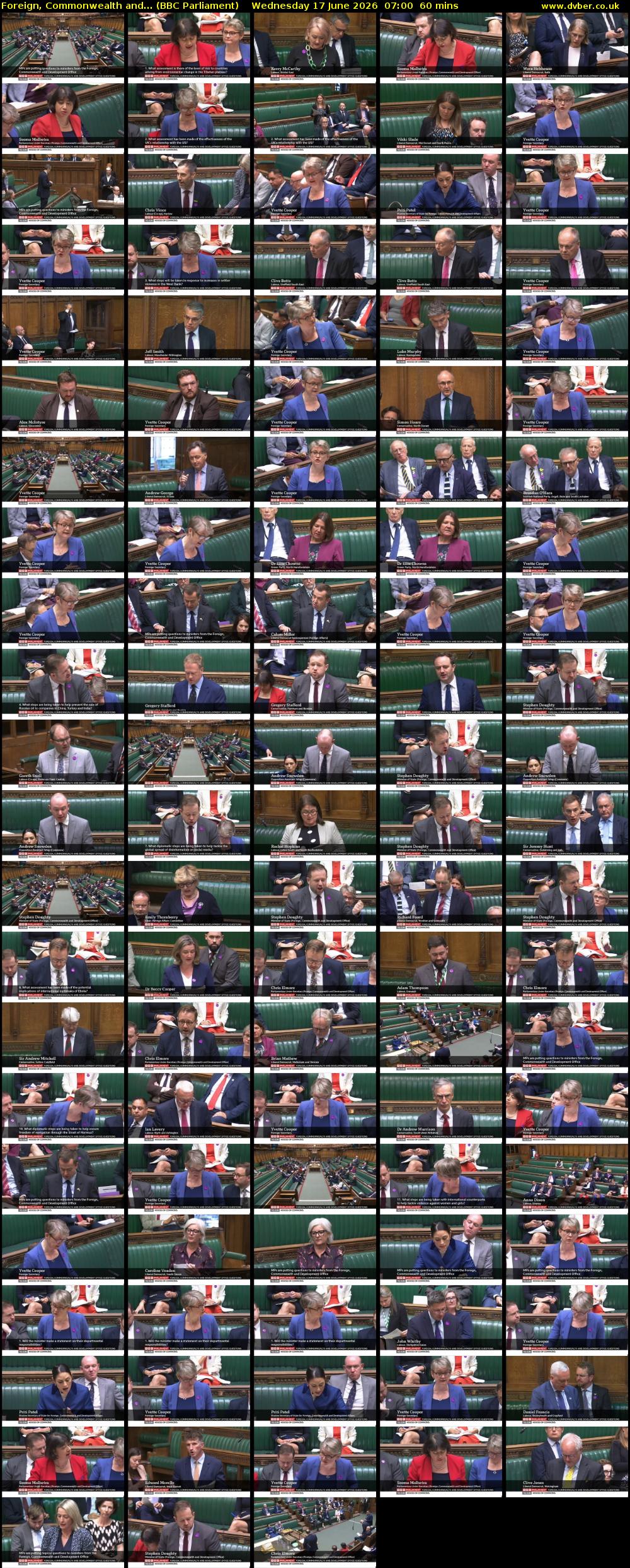 Foreign, Commonwealth and... (BBC Parliament) Wednesday 17 June 2026 07:00 - 08:00