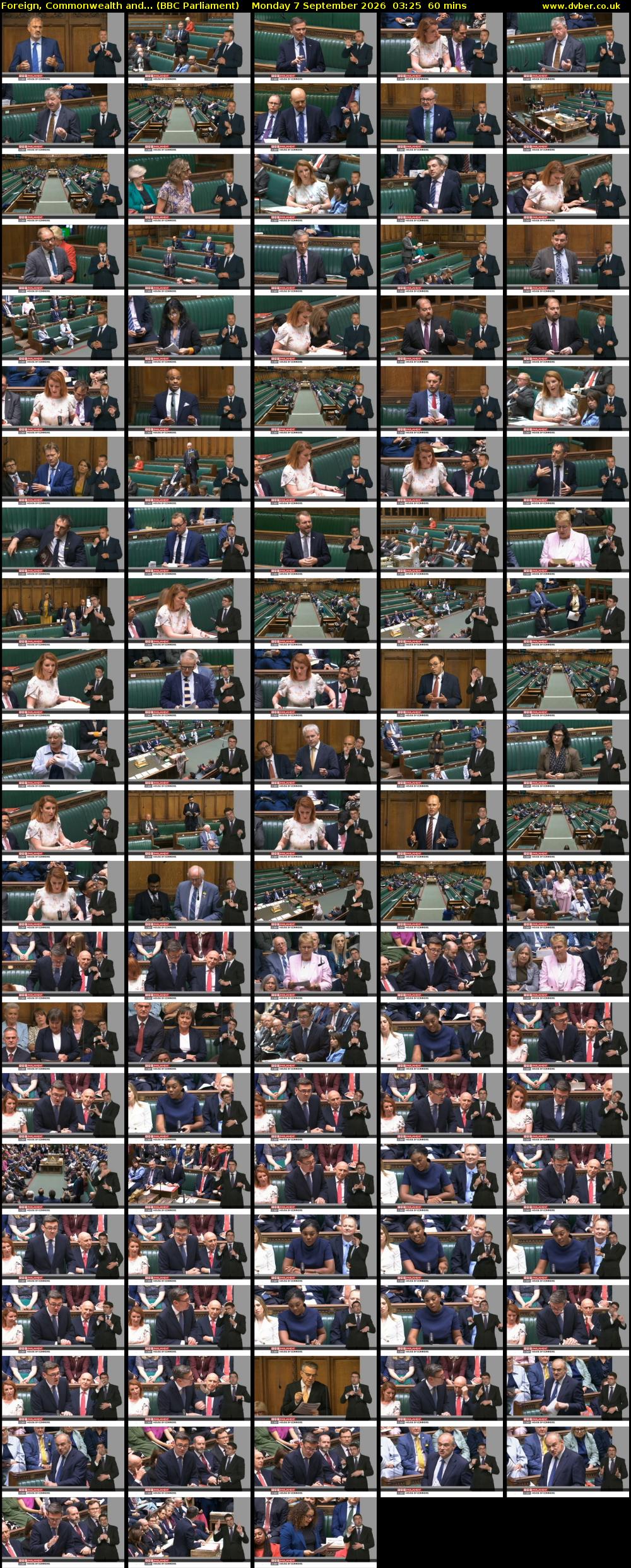 Foreign, Commonwealth and... (BBC Parliament) Monday 7 September 2026 03:25 - 04:25