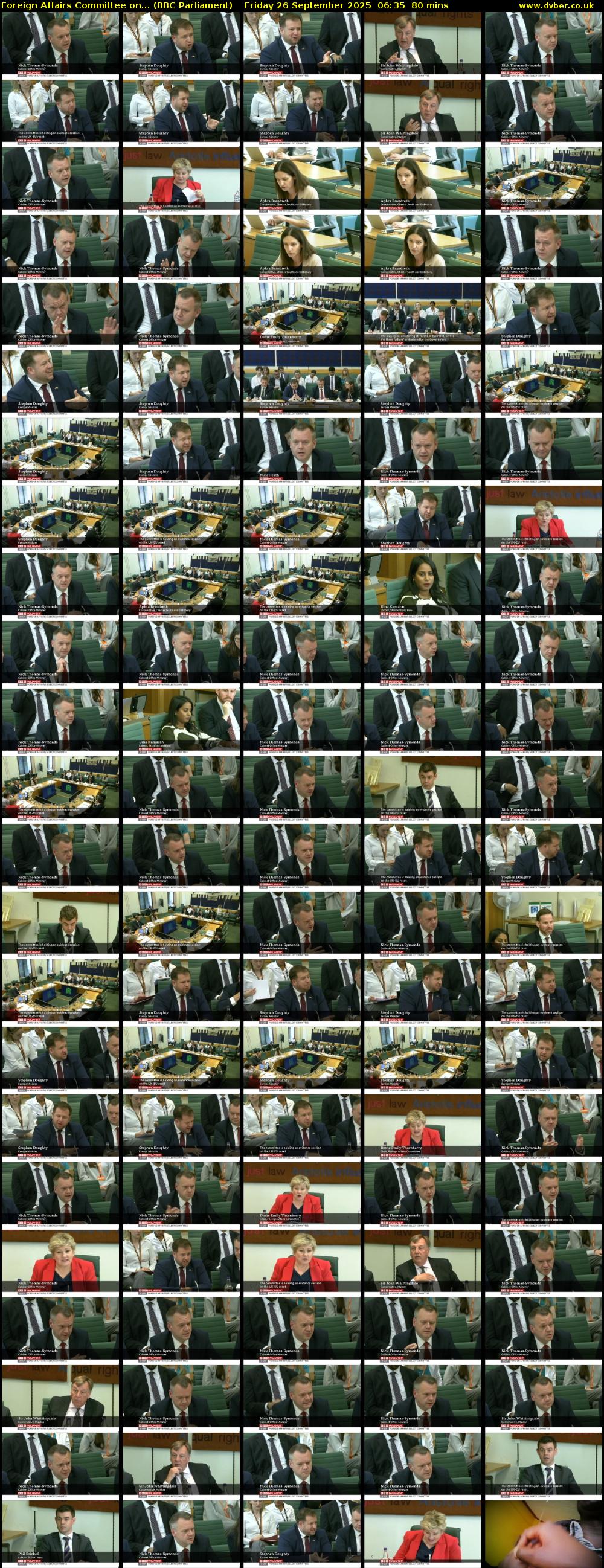 Foreign Affairs Committee on... (BBC Parliament) Friday 26 September 2025 06:35 - 07:55