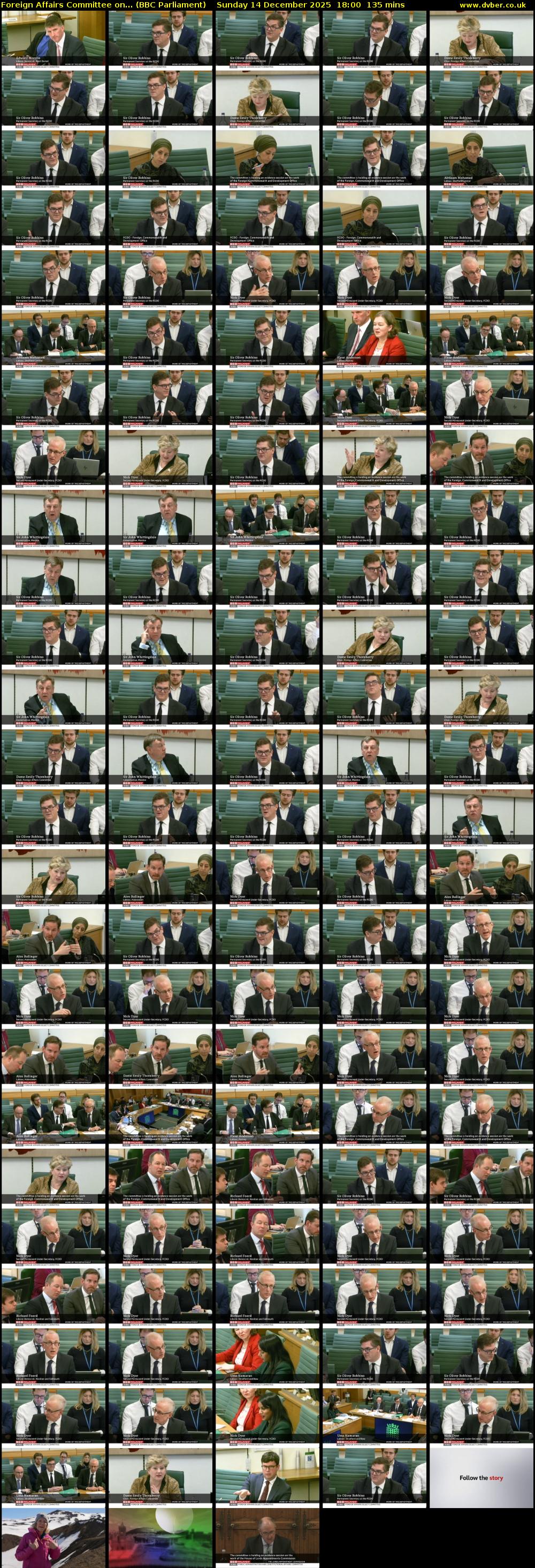 Foreign Affairs Committee on... (BBC Parliament) Sunday 14 December 2025 18:00 - 20:15