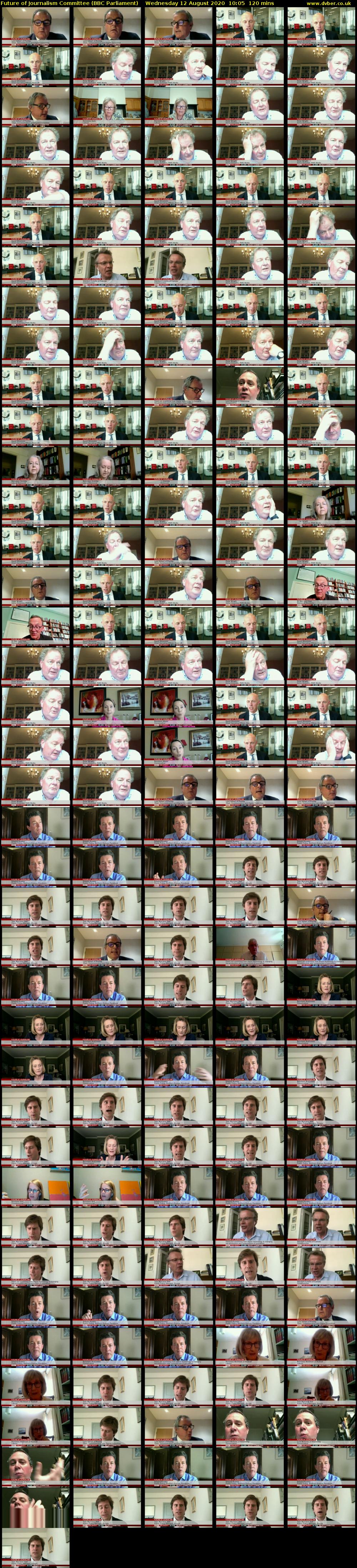 Future of Journalism Committee (BBC Parliament) Wednesday 12 August 2020 10:05 - 12:05