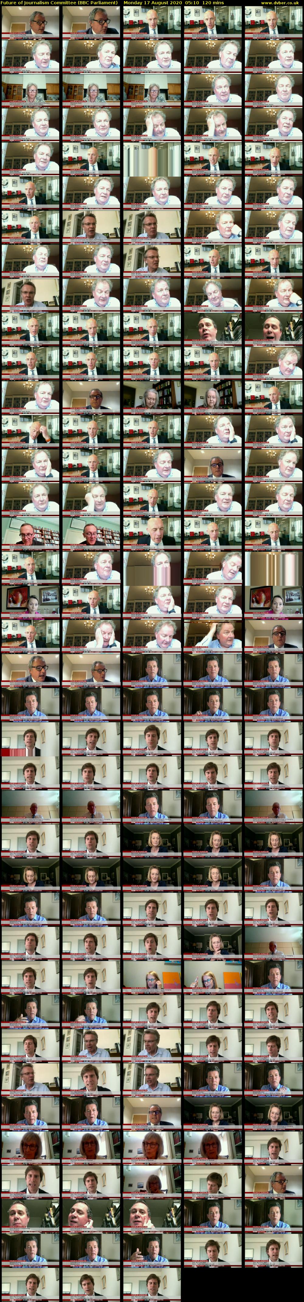 Future of Journalism Committee (BBC Parliament) Monday 17 August 2020 05:10 - 07:10