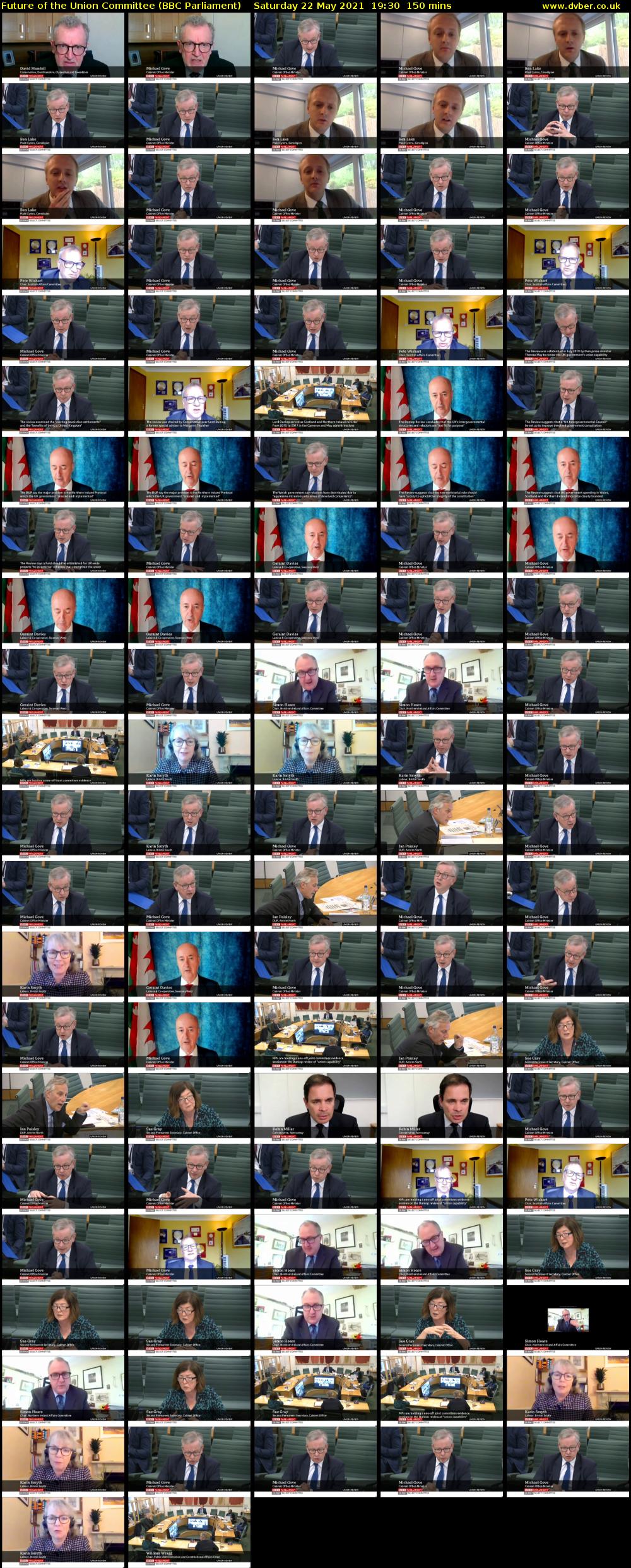 Future of the Union Committee (BBC Parliament) Saturday 22 May 2021 19:30 - 22:00
