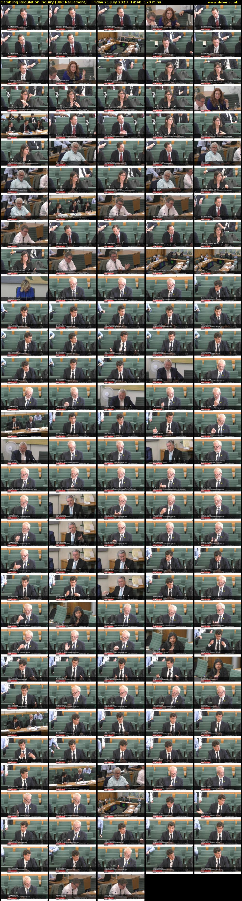 Gambling Regulation Inquiry (BBC Parliament) Friday 21 July 2023 19:40 - 22:30