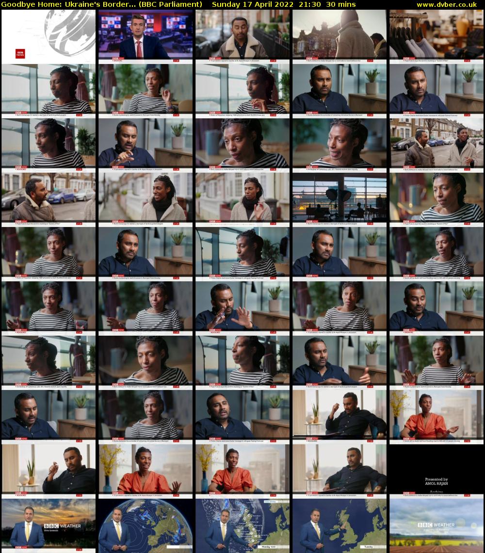 Goodbye Home: Ukraine's Border... (BBC Parliament) Sunday 17 April 2022 21:30 - 22:00