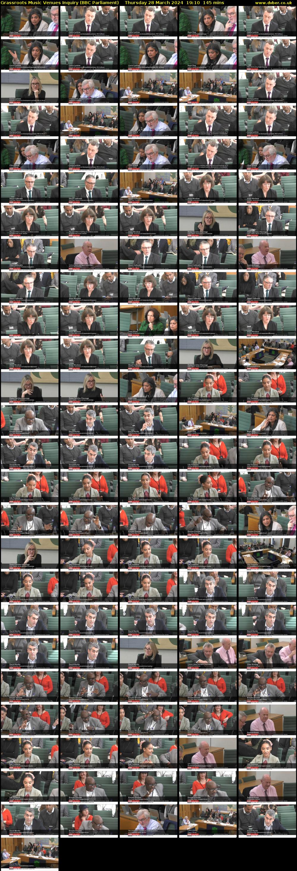 Grassroots Music Venues Inquiry (BBC Parliament) Thursday 28 March 2024 19:10 - 21:35